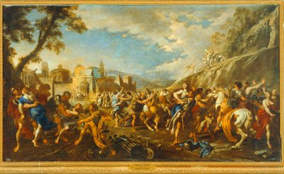 Der Raub der Sabinerinnen. 10035138 von Domenico (1612-75) Gargiulo