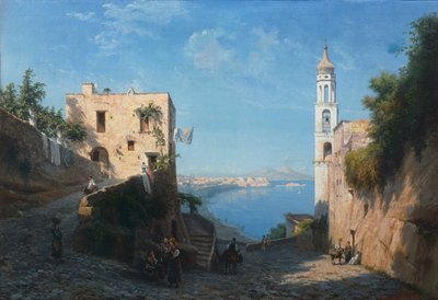 Utsikt over Posillipo fra kirken Saint Anna av Domenico Ammirato