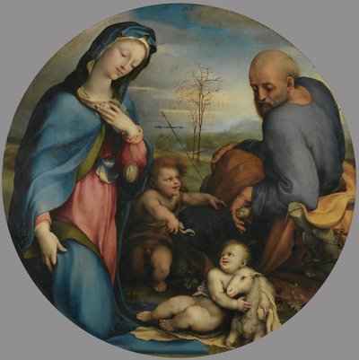 Den hellige familie med den unge Johannes av Domenico Beccafumi