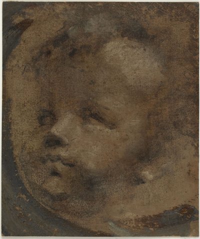 Hodet til en putto av Domenico Beccafumi