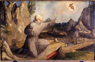 St. Francis mottar stigma. Beccafumi Domenico Mecarino (ca. 1486 - 1551) av Domenico Beccafumi