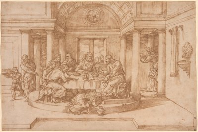 Kristus i Fariseeren Simons hus av Domenico Campagnola