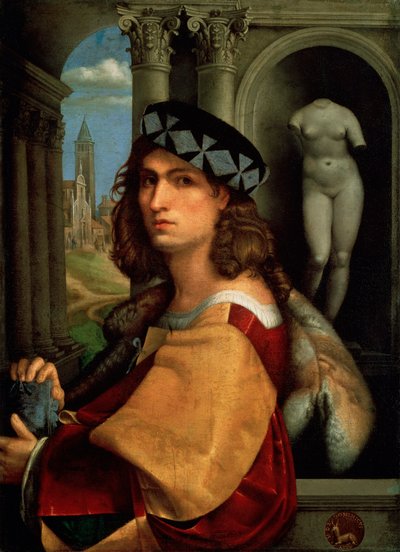 Portrett av en mann, selvportrett, 1512 av Domenico Capriolo
