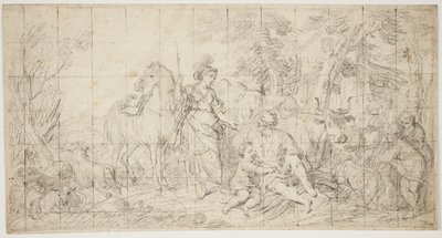 Erminia og gjeterne av Domenico Corvi