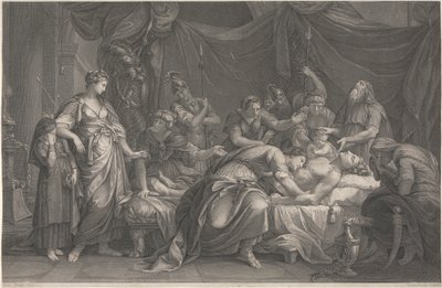 Andromache gråter over Hectors død av Domenico Cunego