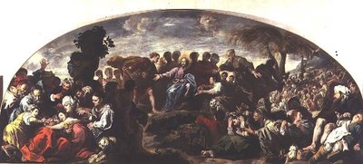 Mating av de fem tusen av Domenico Fetti or Feti
