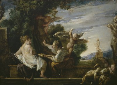 Vertumnus og Pomona, ca. 1621-23 av Domenico Fetti or Feti