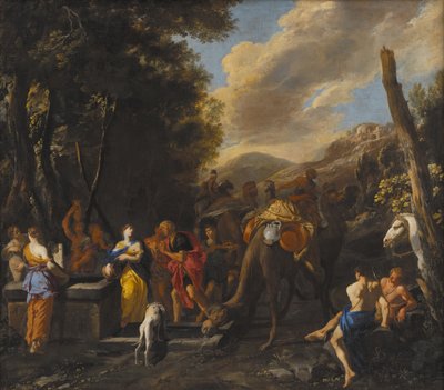 Rebecca og Eliezer ved brønnen av Domenico Gargiulo