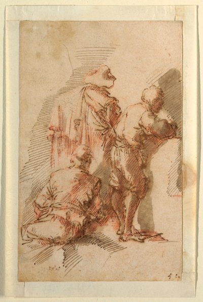 Tre menn av Domenico Gargiulo, called Micco Spadaro