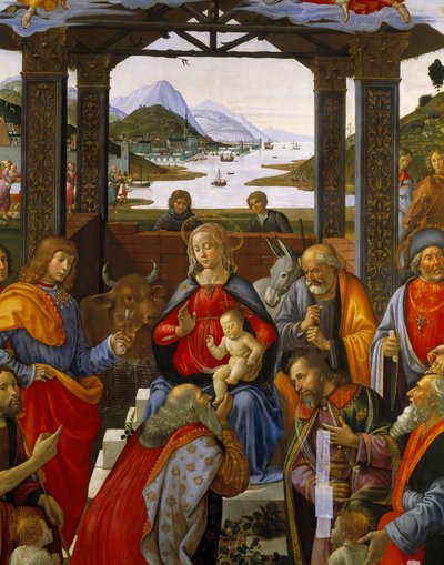 Tilbedelse av magiene av Domenico Ghirlandaio