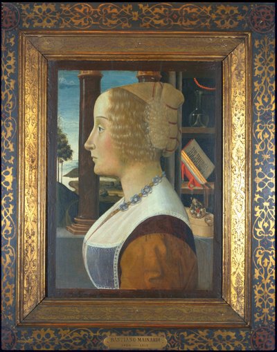 Portrett av en kvinne, ca. 1490 (tempera på panel) av Domenico Ghirlandaio