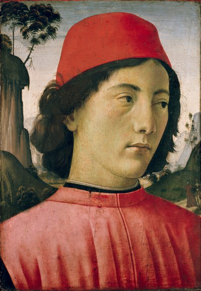 Portrett av en ung mann, c1477-1478 av Domenico Ghirlandaio
