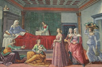 Fødselen til døperen Johannes av Domenico Ghirlandaio