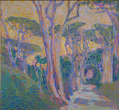 Furuskog i Portofino, ca. 1920 av Domenico Guerello