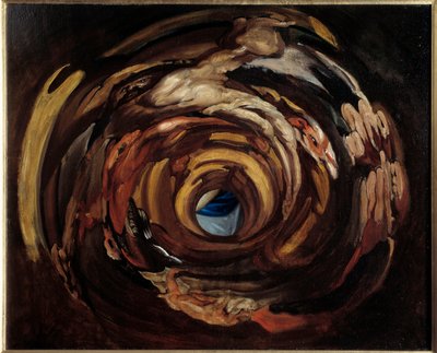 Anamorphosis after Elevation of the Cross”” av Peter Paul (Pierre-Paul) Rubens (eller Peter Paul eller Petrus Paulus) (1577-1640)”” Maleri av Domenico Piola (1627-1703) 1600-tallet Søn. 0,68x0,83 m Rouen, Musee des Beaux Arts av Domenico I Piola