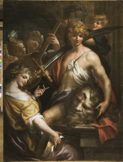 Davids triumf (olje på lerret) av Domenico I Piola