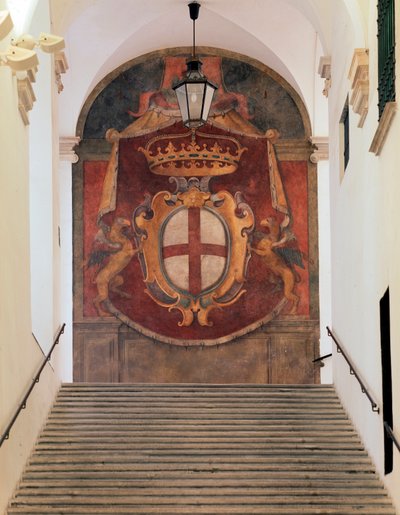 Arms of Republic of Genoa (Fresco av Domenico Il Sarzana Fiasella