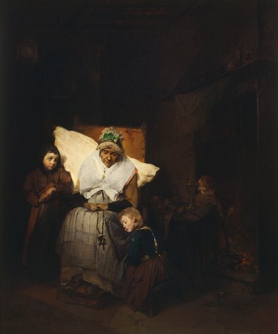Rosenkransen, av Domenico Induno av Domenico Induno