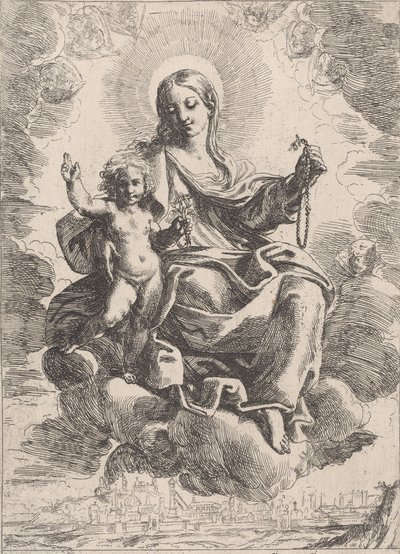 Rosenkransens jomfru, 1645-84. av Domenico Maria Canuti