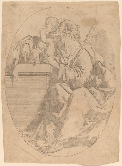 Saint Joseph og Kristusbarnet av Domenico Maria Viani