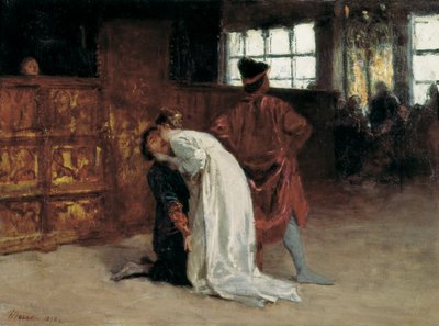 ""Kysset"" Maleri av Domenico Morelli (1826-1901) 1868 Napoli, nasjonalmuseet i Capodimonte av Domenico Morelli