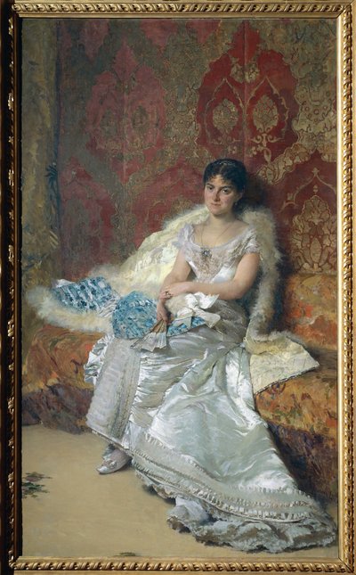 Portrett av fru Theresa Oneto genser, av Domenico Morelli av Domenico Morelli