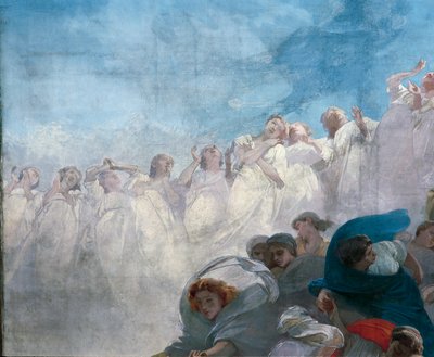 Antagelsen, detalj av Domenico Morelli