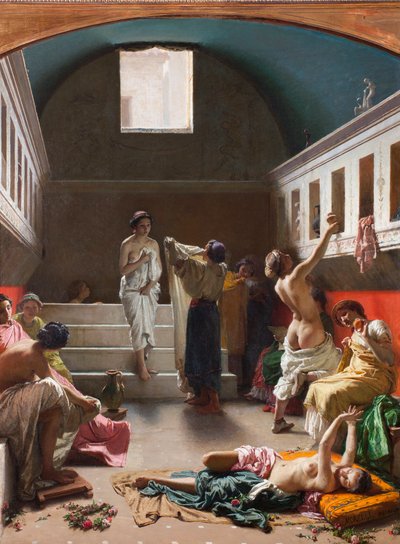 The Baths of Pompeii - Peinture de Domenico Morelli (1826-1901) av Domenico Morelli