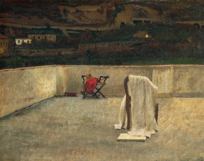 Terrassen, av Domenico Morelli, olje på lerret av Domenico Morelli
