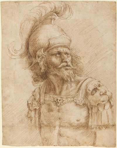 En soldat med hjelm av Domenico Peruzzini