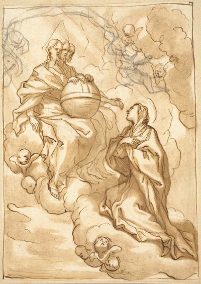 Salige Maria Vittoria Fornaris visjon om treenigheten av Domenico Piola
