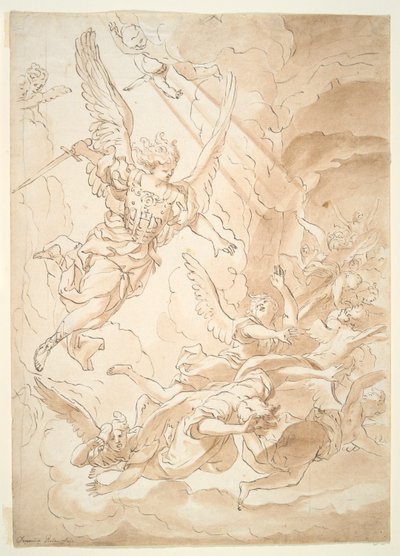 Fall of the Rebel Angels av Domenico Piola