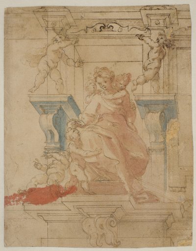 St Antonius av Padova av Domenico Piola