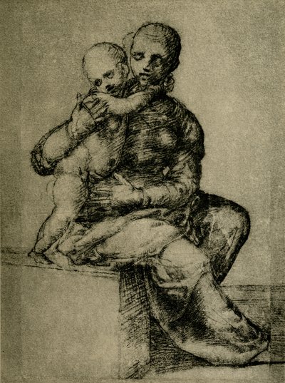 Madonna med barn av Domenico Puligo
