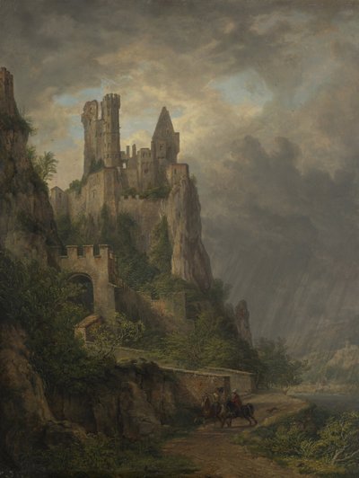 Vautsburg ved Midt-Rhinen av Domenico Quaglio