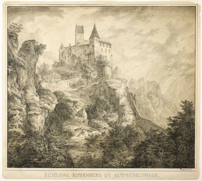 Kipfenberg slott i Altmühl-dalen av Domenico Quaglio