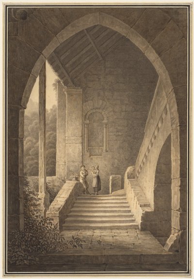 Ytre trapp til en gotisk ruin Trapp til en gotisk ruin, 1830. av Domenico Quaglio