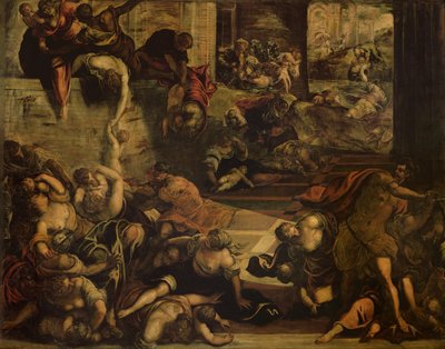 Massakren av de uskyldige av Domenico Robusti (attr.) Tintoretto