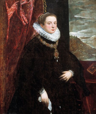 Dame i svart, 1560-tallet av Domenico Robusti Tintoretto