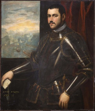 Portrett av en venetiansk admiral, 1500-tallet. av Domenico, Tintoretto