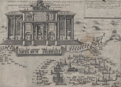 Inntreden av Henri III, konge av Frankrike og Polen, i Venezia, 1574. av Domenico Zenoi