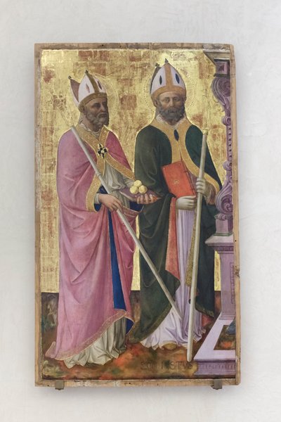 Saints Nicholas and Just, en del av altertavlen av Domenico di Michelino