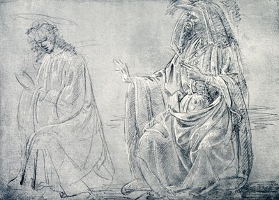 Figurstudie av Domenico school of Ghirlandaio