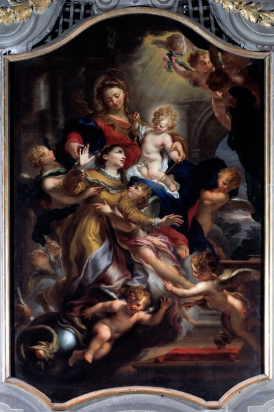 Ekstase til den hellige Katarina av Genova (olje på lerret, slutten av 1600-tallet) av Domenico the Elder Piola