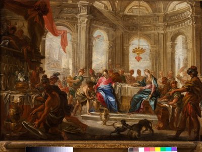 Bryllupet i Cana av Domenico the Elder Piola