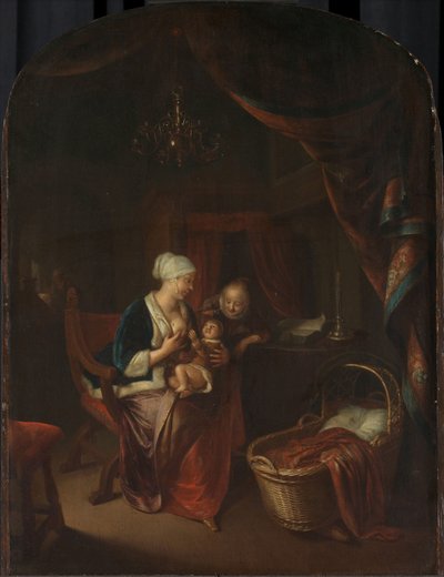 En mor som gir barnet sitt brystet av Domenicus van Tol