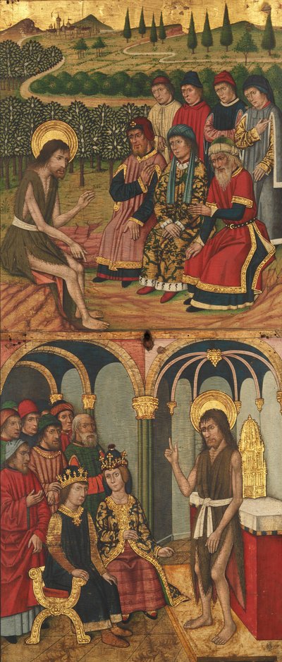 Panel av døperen Johannes med scener fra hans liv, 1464-1507. av Domingo Ram