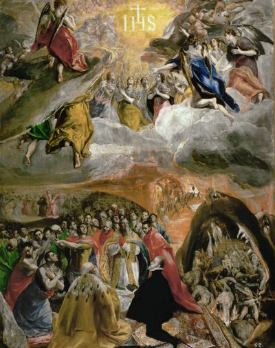 Tilbedelse av Jesu hellige navn, 1577-1579. av Dominico El Greco