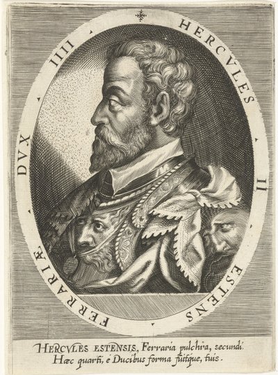 Ercole II dEste 1508-1559, hertug av Ferrara, Modena og Reggio, ca. 1600 av Dominicus or Custodis Custos