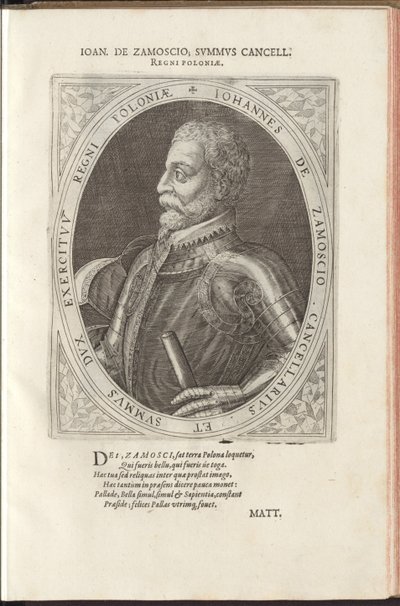 Hetman Jan Zamoyski 1542-1605 av Dominicus or Custodis Custos